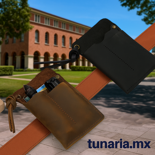 BOLSILLO DE MANO DE CUERO