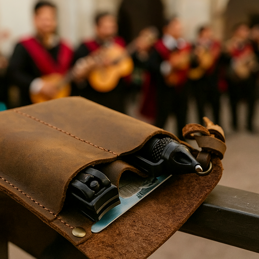 BOLSILLO DE MANO DE CUERO