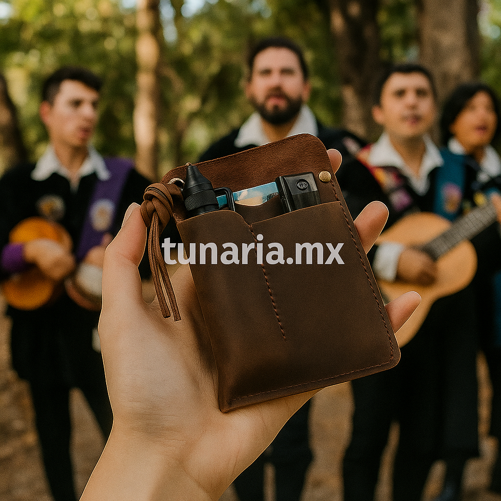 BOLSILLO DE MANO DE CUERO